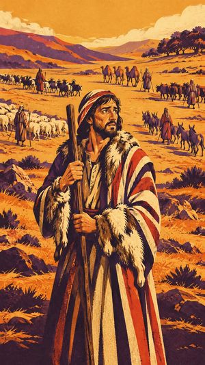Arte do Herald para o capítulo Lutando com Deus, da história Jacó.