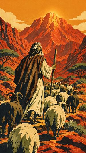 Chapter art from Herald: The Burning Bush, from the story Moses.