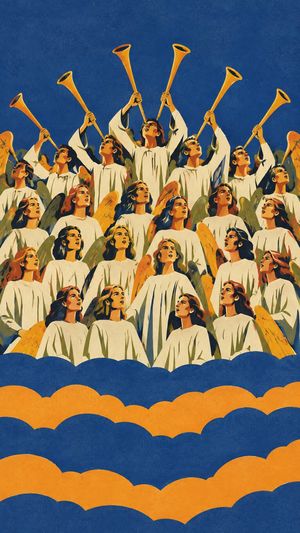 Arte do Herald para o capítulo Um novo céu e uma nova terra, da história Apocalipse.