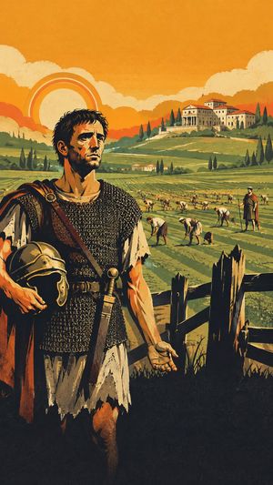 Arte do Herald para o capítulo Da república ao império, da história Ascensão e queda de Roma.