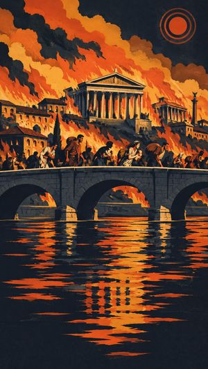 Arte do Herald para o capítulo A paz romana, da história Ascensão e queda de Roma.