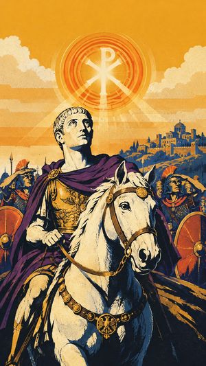 Arte do Herald para o capítulo Divisão e queda, da história Ascensão e queda de Roma.