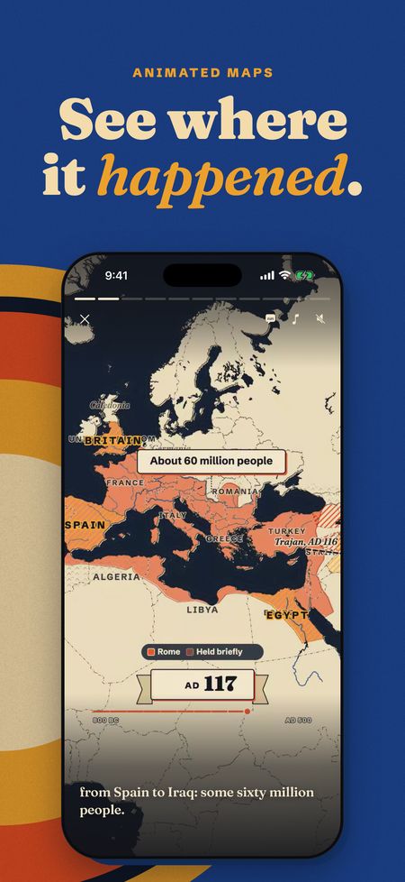 Animated map: the Roman Empire at AD 117.