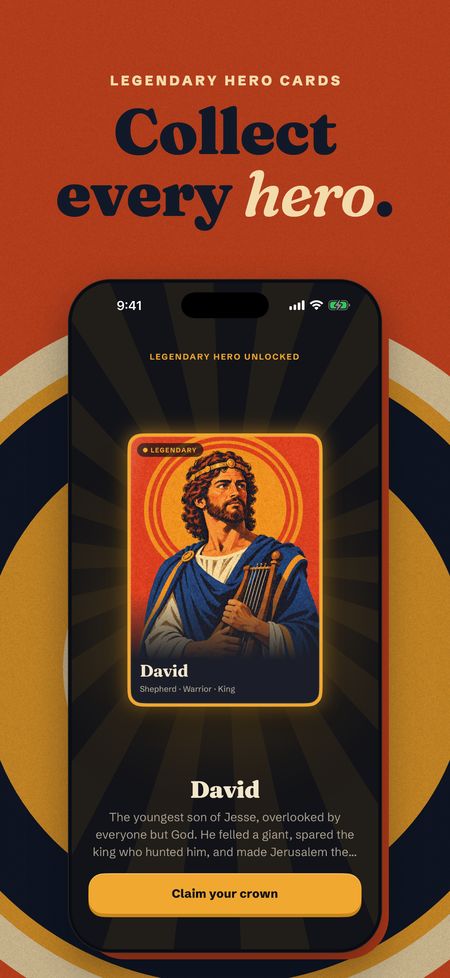 A legendary hero card: David.