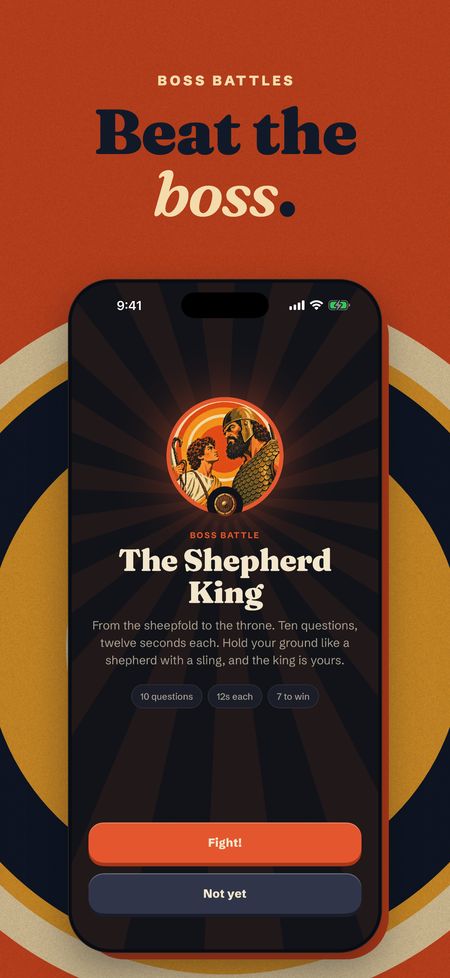 Boss battle: The Shepherd King.