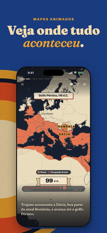 Animated map: the Roman Empire at AD 117.