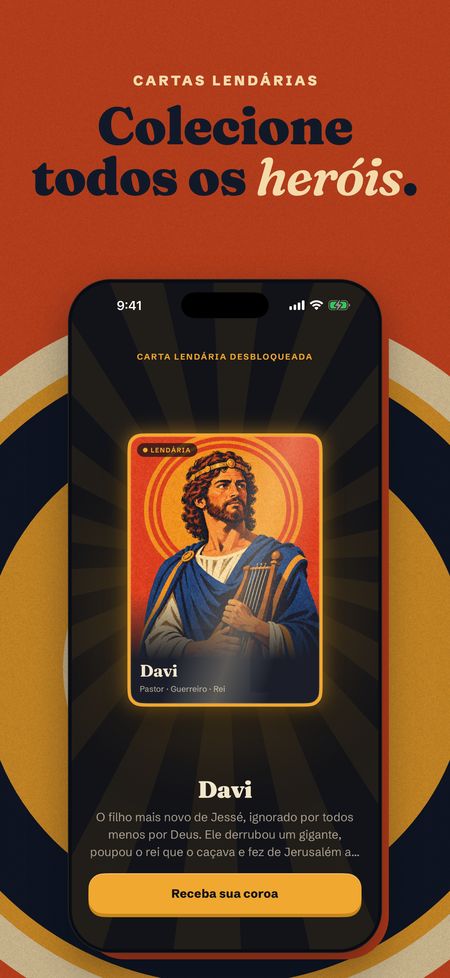 A legendary hero card: David.